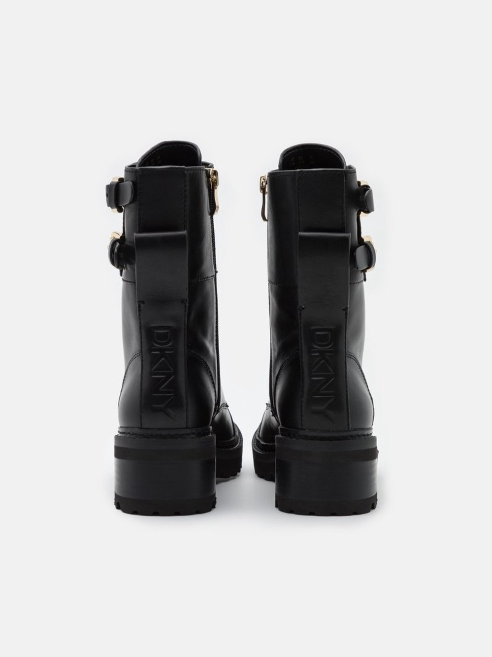NWT DKNY Bart Lace-Up Buckled Lug Sole Boots Women's Size 11 - Picture 4 of 12